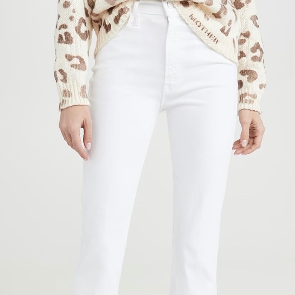 Mother hustler ankle fray in white size 25